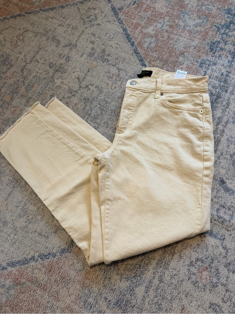 Banana Republic The Beau Jean Cream Color size 28/6 - Picture 7 of 9